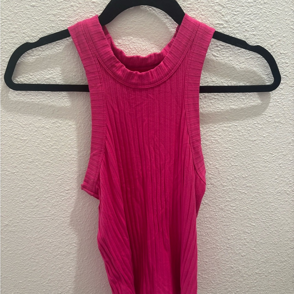 FP Movement by Free People Fuchsia Ribbed Tank Top